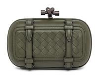 Bottega Veneta, Olive Green Buckled Knot Clutch