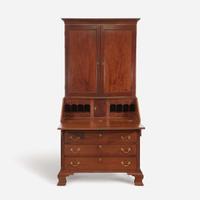 A Chippendale mahogany desk and bookcase John Janvier, Sr. (1749-1801), Cantwell's Bridge, New Castle County, Delaware, dated, "May 15th 1794"