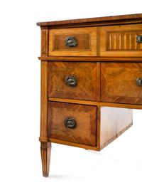 A Louis XVI Walnut and Fruitwood Marquetry Metamorphic Secretary Desk