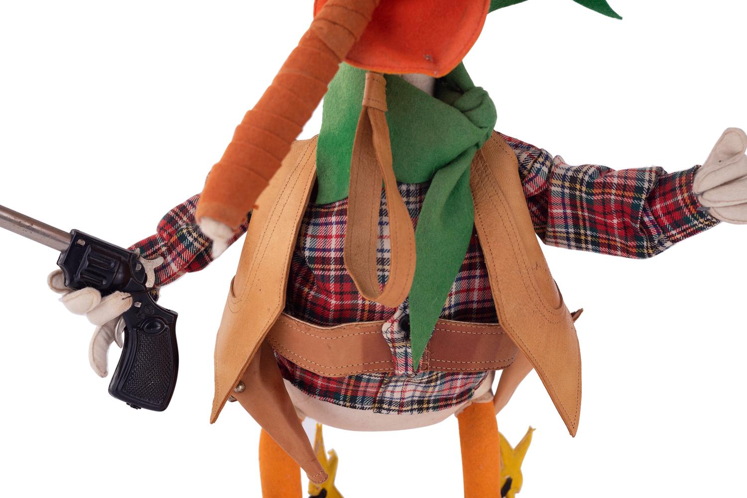 A Rare Lars Donald Duck Felt Sheriff Doll