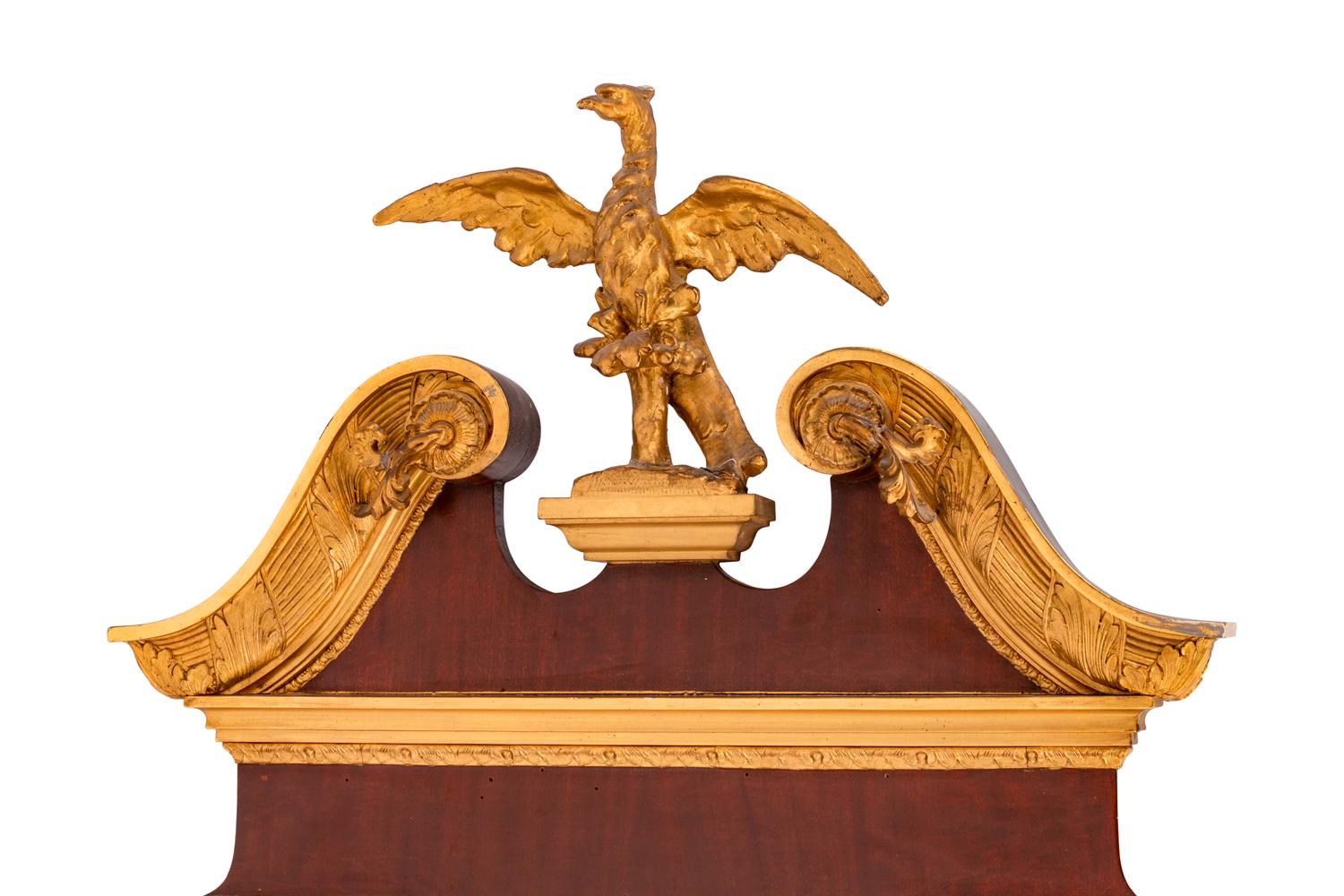 A George III Style Parcel Gilt Mahogany Mirror