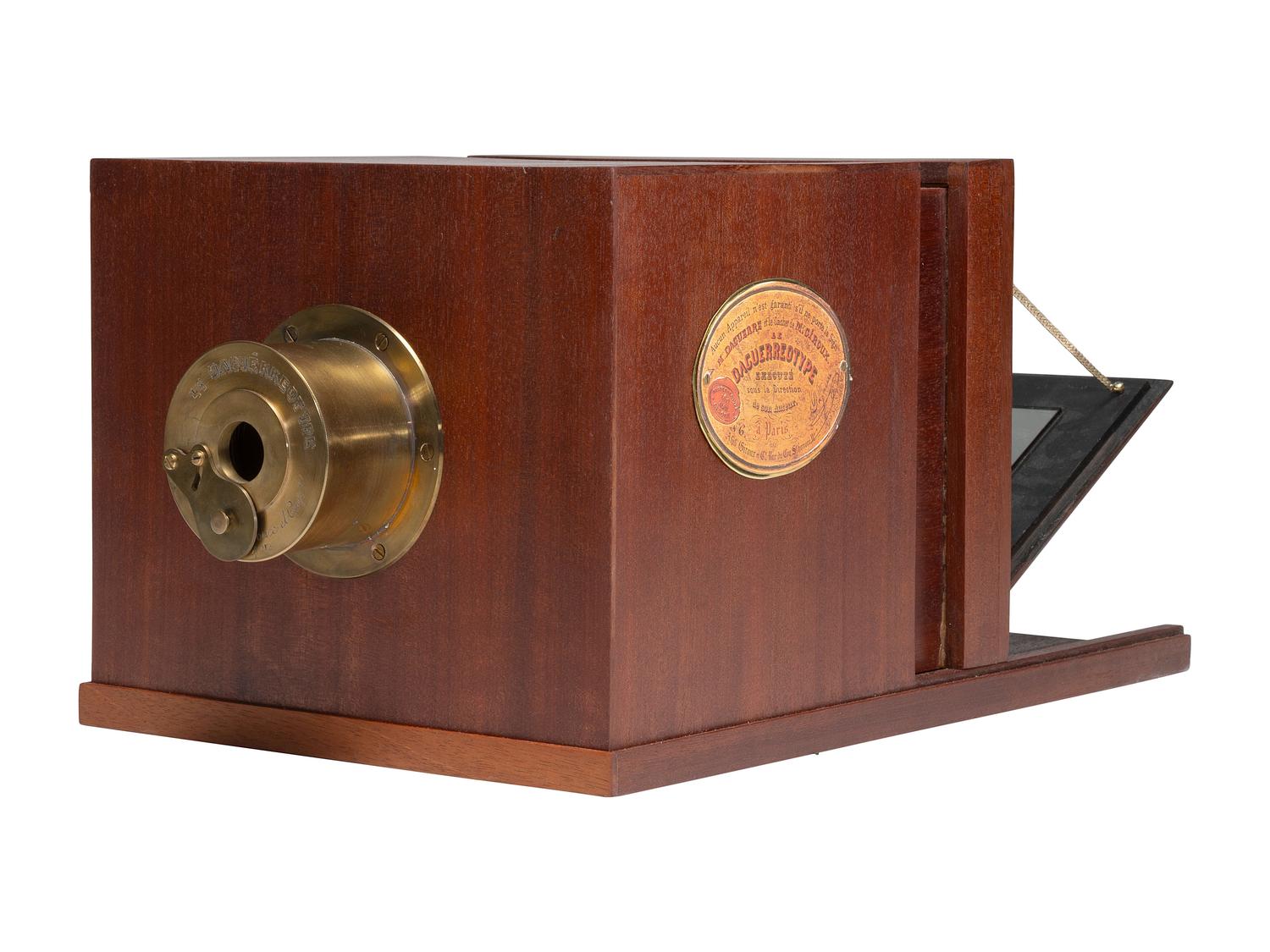 [CAMERAS]. Full scale replica 1839 Giroux daguerreotype camera by Robert Lisle, 1991.