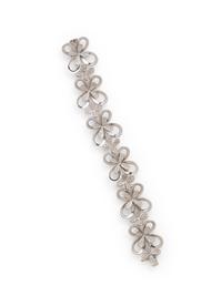 WHITE GOLD AND DIAMOND FLOWER BRACELET