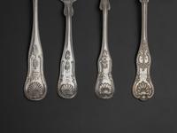 An Assembled Group of 'Kings' Pattern Silver Flatware