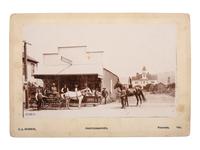 [WESTERN AMERICANA]. HOBSON, J.A., photographer. A view of J.H. Gwin's Grocery Store. Whittier, California: ca 1890s.