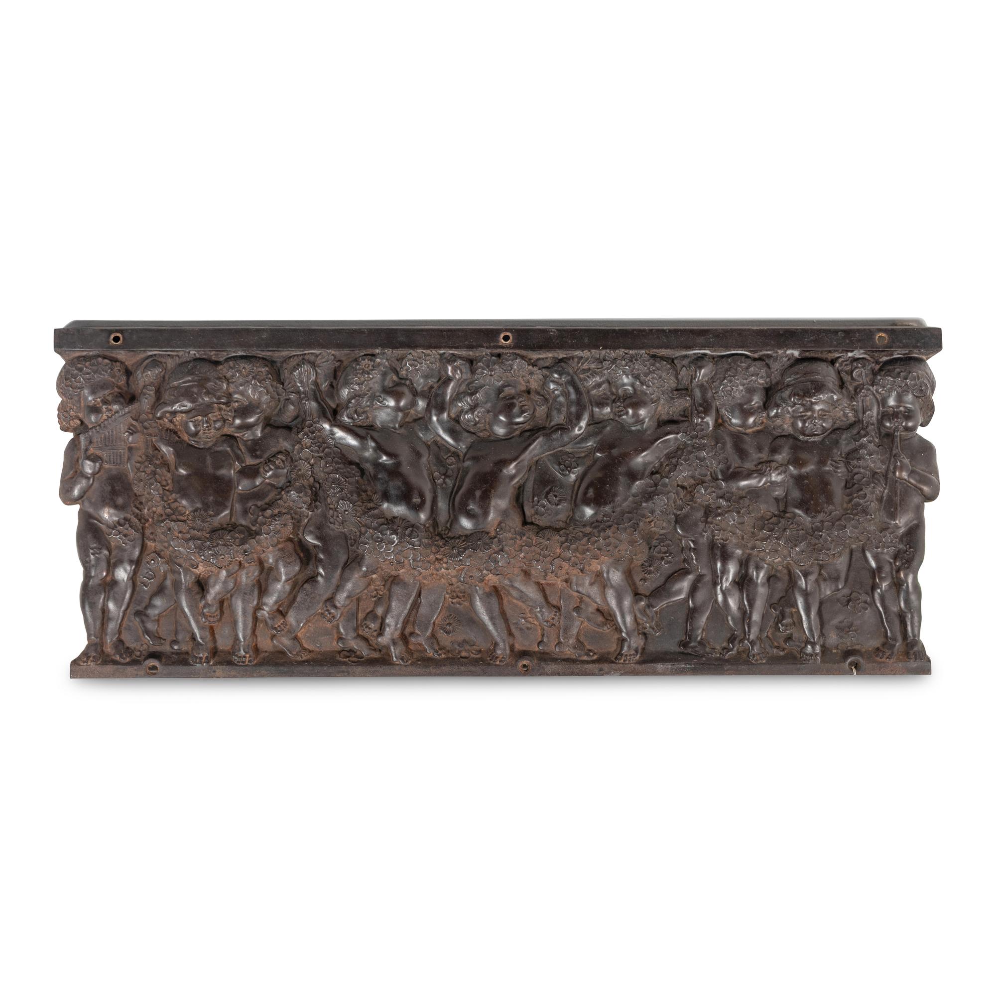 A Neoclassical Style Cast Iron Relief Panel