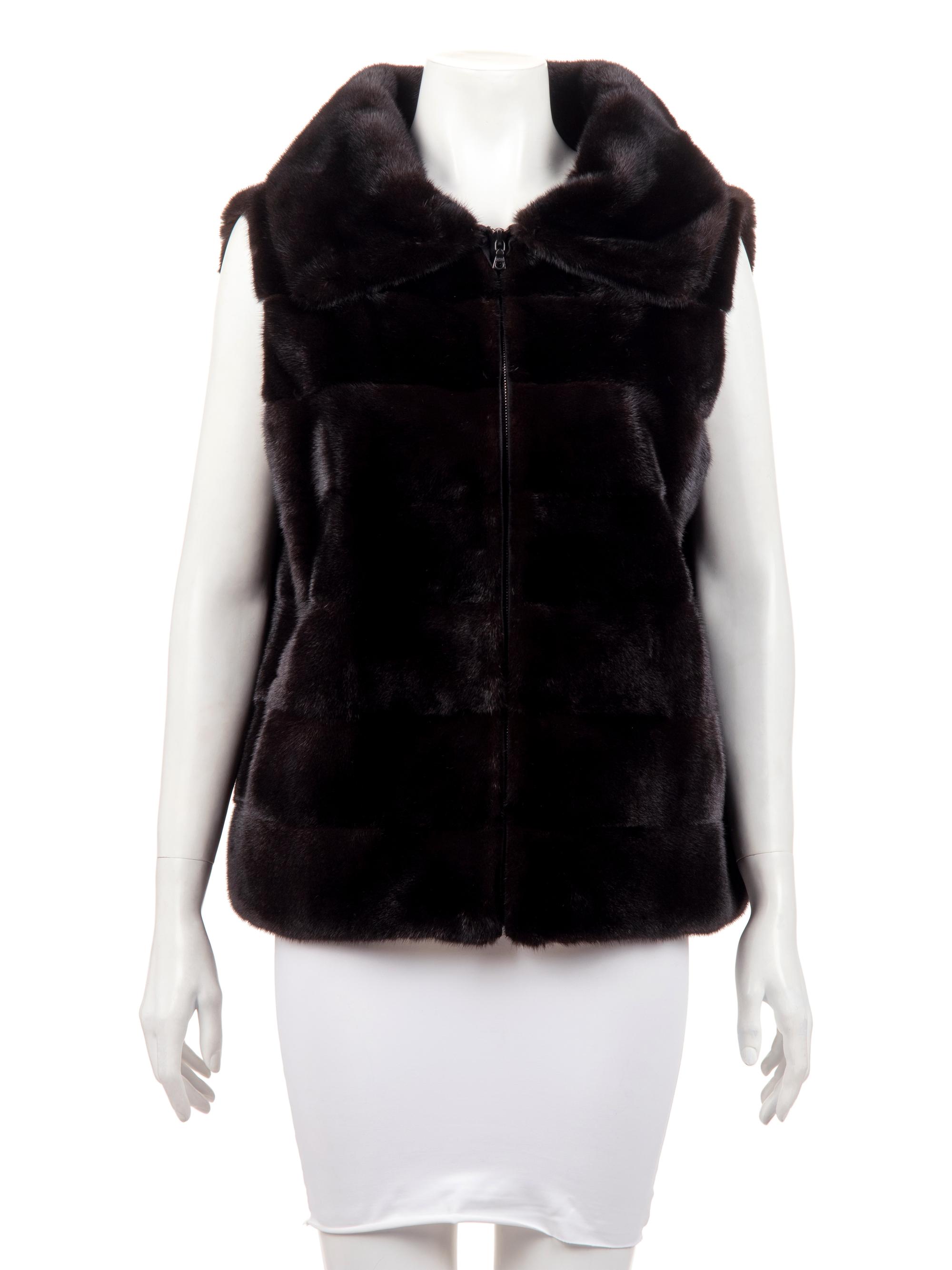 J. Mendel Mink Fur Vest with Detachable Sleeves