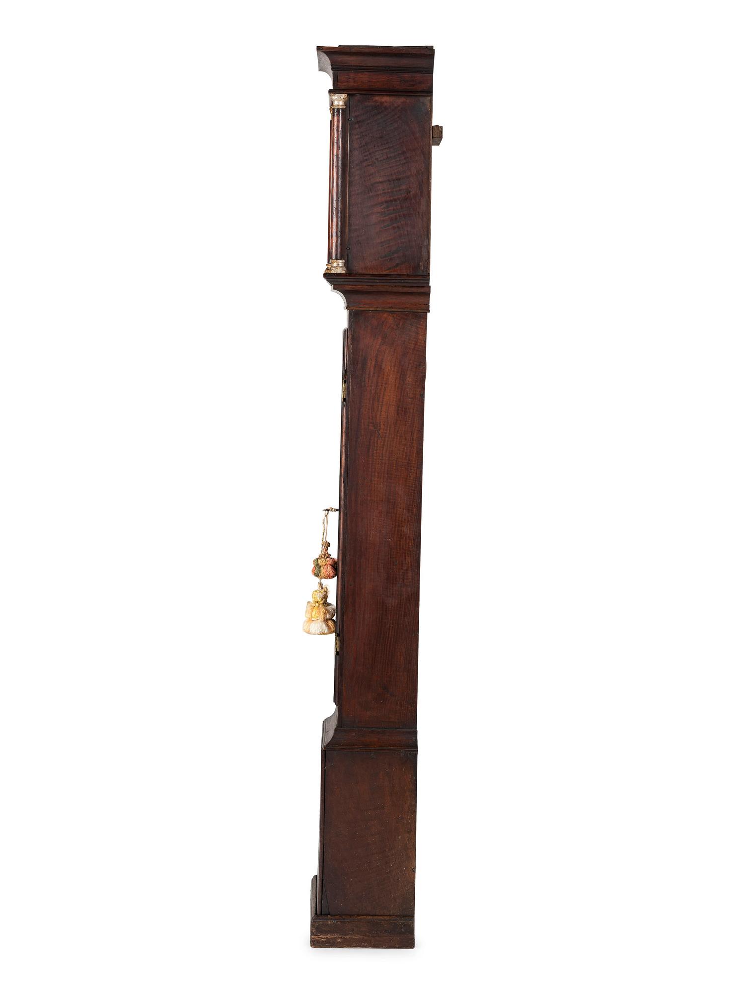 A George III Oak and Walnut Tall Case Clock