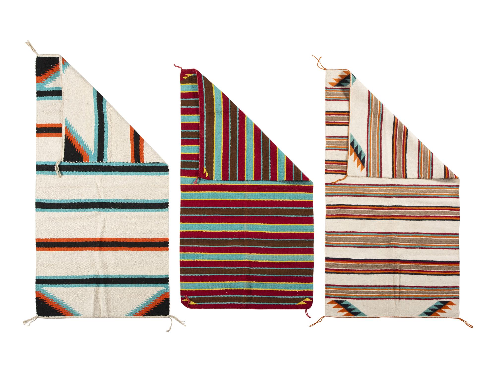 Navajo Banded Double Saddle Blankets