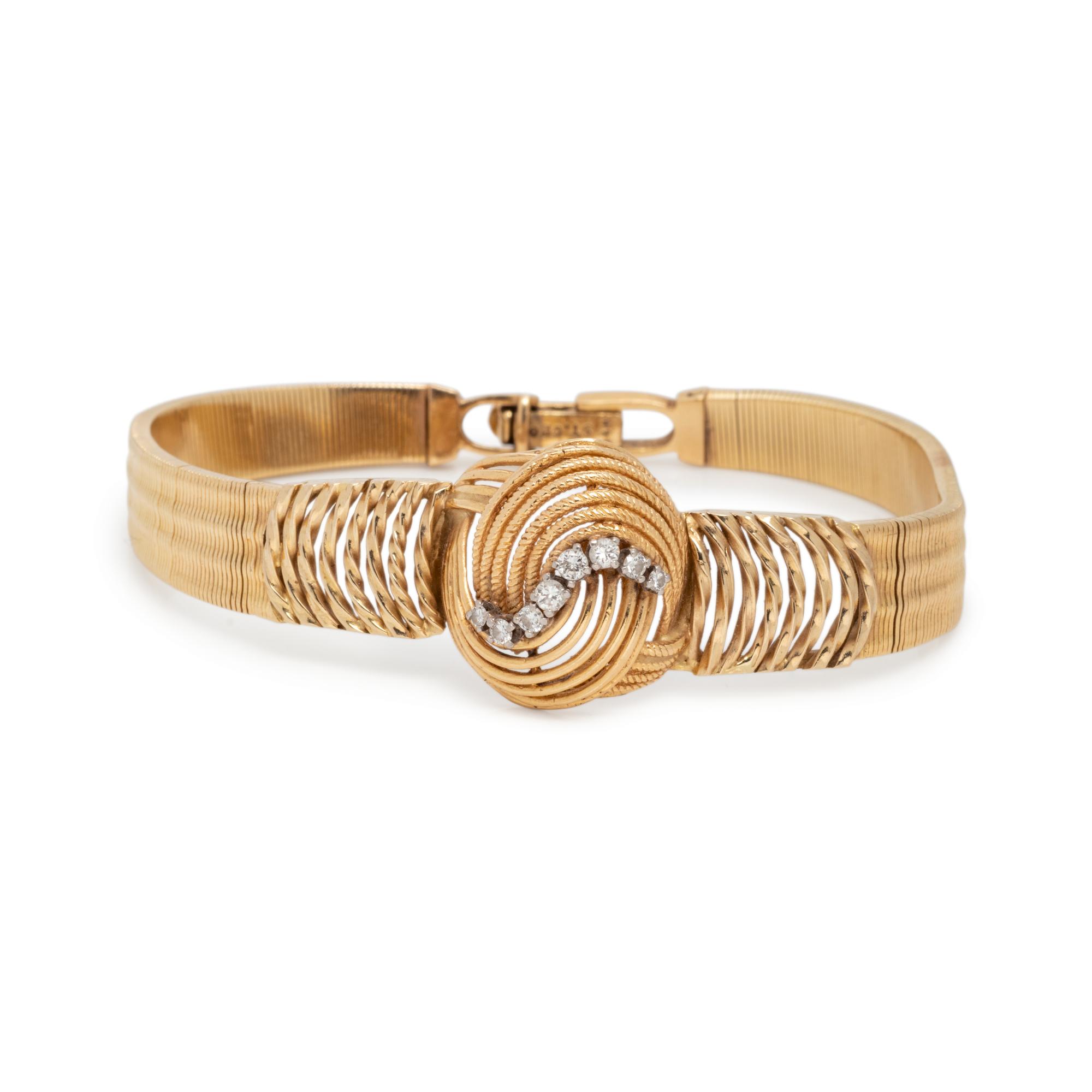 YELLOW GOLD AND DIAMOND BRACELET