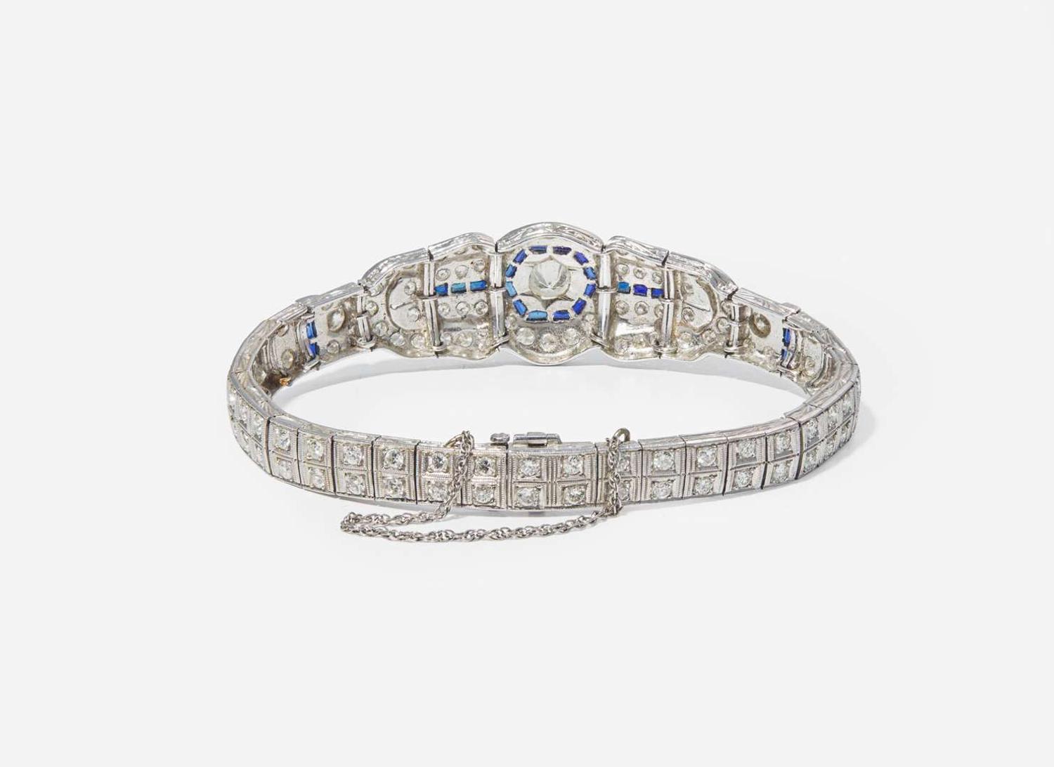 An Art Deco Sapphire and Diamond Bracelet