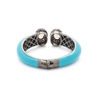 SMOKY QUARTZ AND ENAMEL CUFF BRACELET