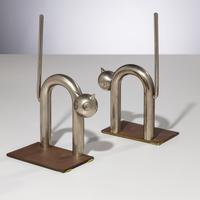 Walter Von Nessen (American, 1889–1943) — Cat Bookends, model 17042, c. 1930 for Chase Brass & Copper Co. New York