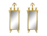 A Pair of Neoclassical Style Giltwood Pier Mirrors