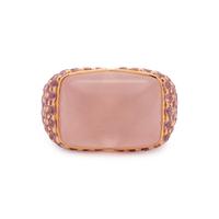 ROSE QUARTZ AND PINK SAPPHIRE RING