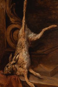 Louis-Antoine-Leon Riesener (French, 1808-1878) — Nature morte au lapin