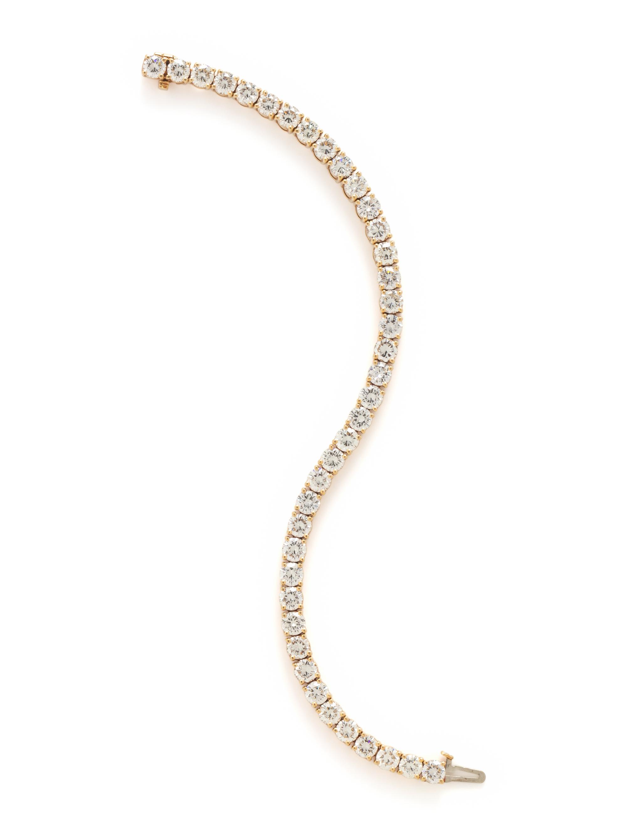 YELLOW GOLD AND DIAMOND BRACELET