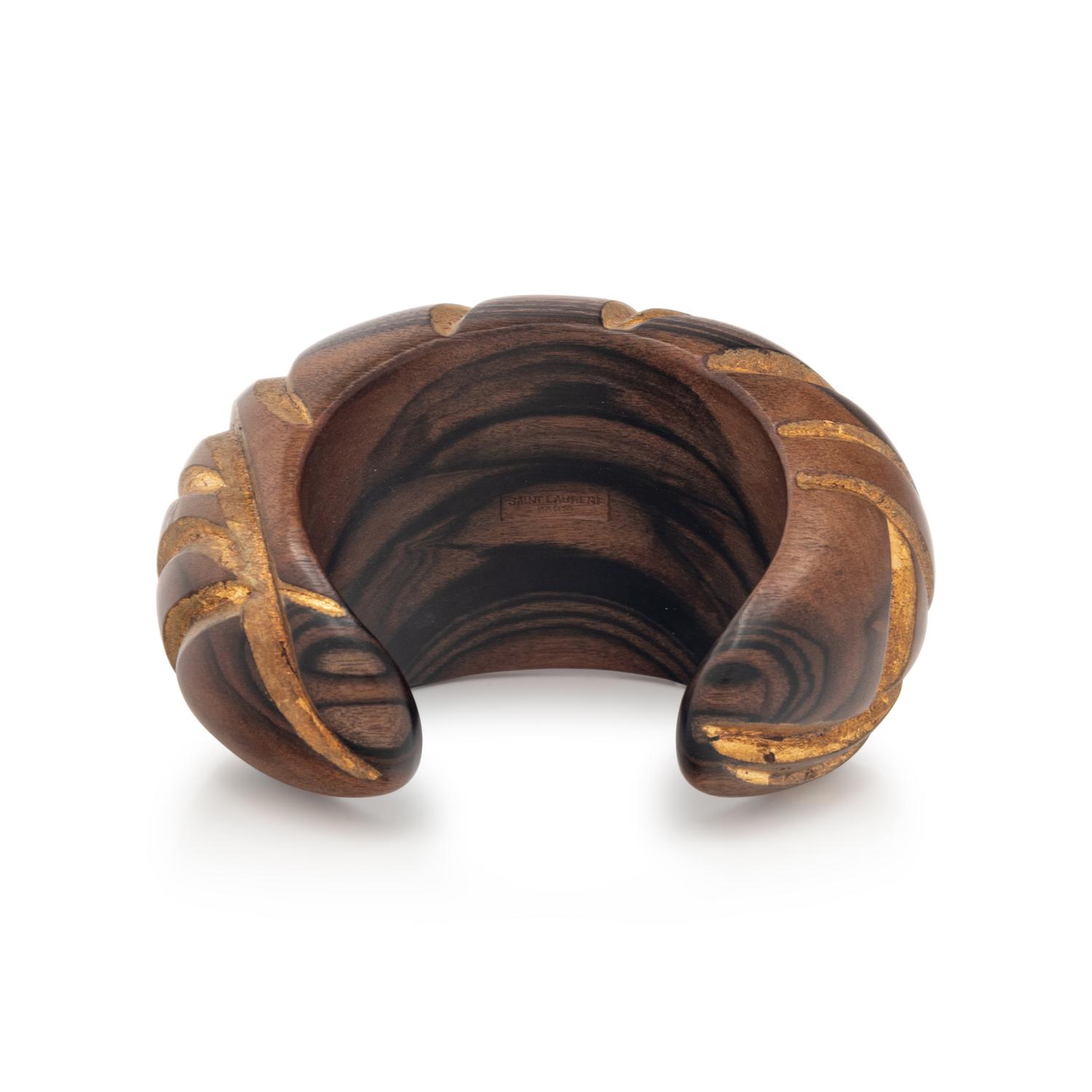 Saint Laurent Wood Cuff