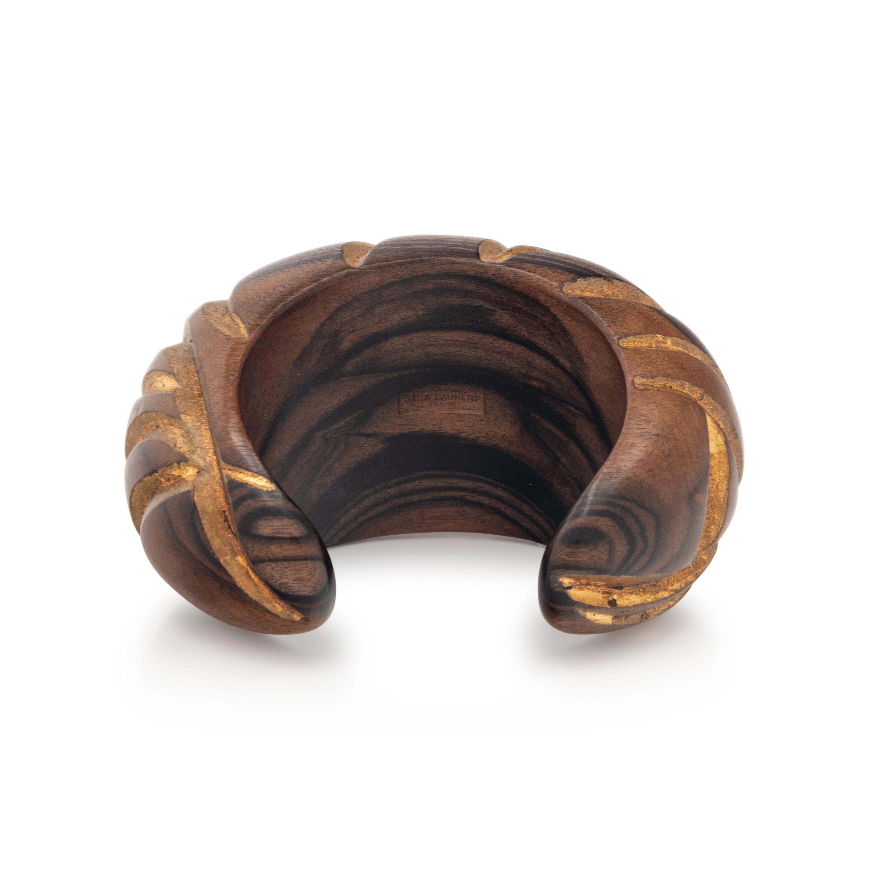 Saint Laurent Wood Cuff