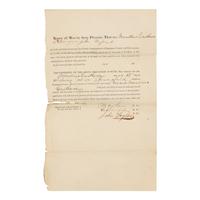 DOUGLAS, Stephen Arnold (1813-1861). A group of 14 documents and letters relating to Douglas's legal and political career, ca 1834-1857, comprising: