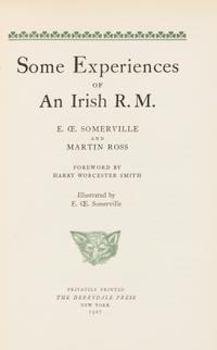 SOMERVILLE, Edith and Martin [Violet Florence] ROSS. Sporting Works New York: Privately Printed by The Derrydale Press, 1927.