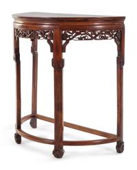 A Chinese Carved Rosewood Console Table