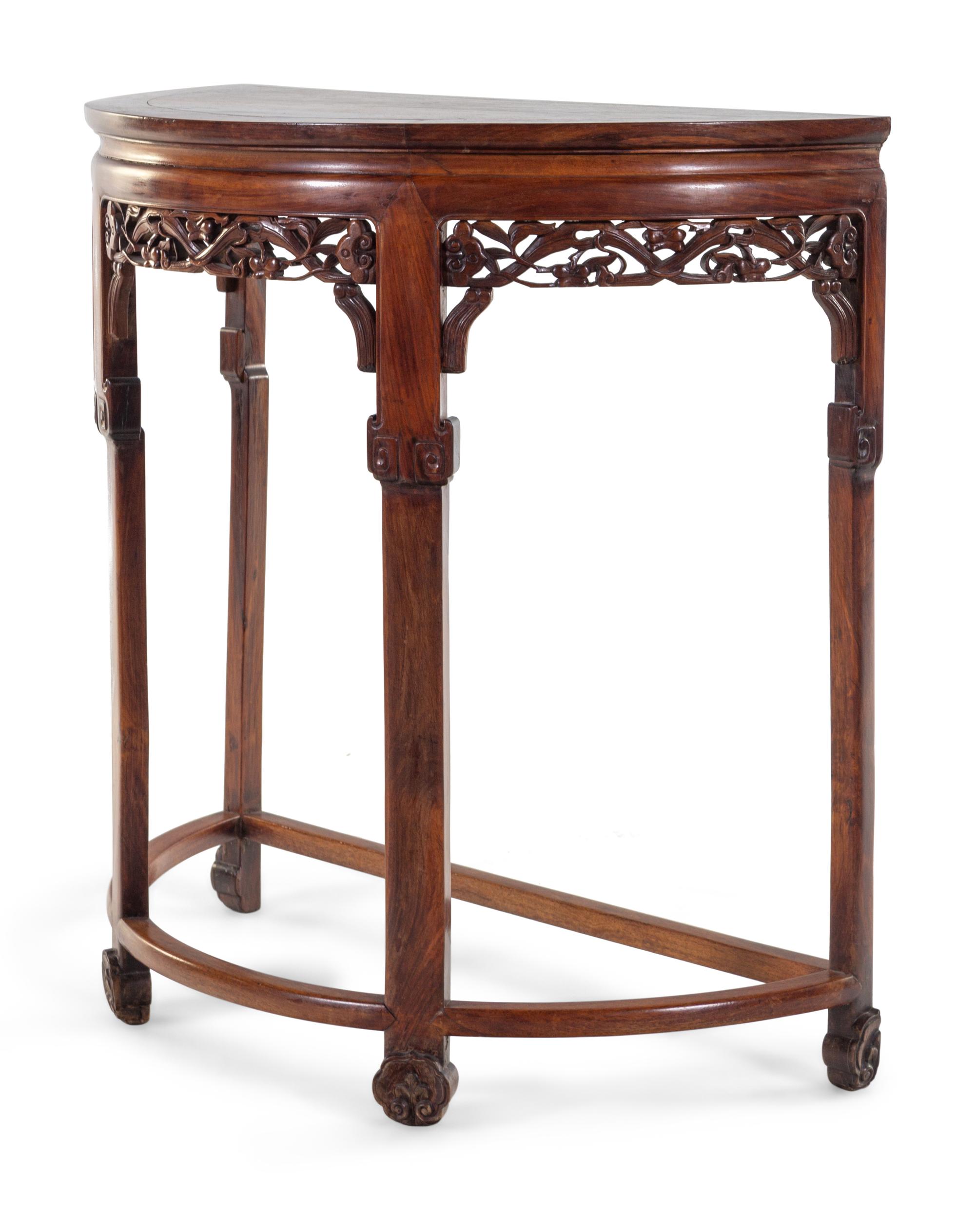 A Chinese Carved Rosewood Console Table