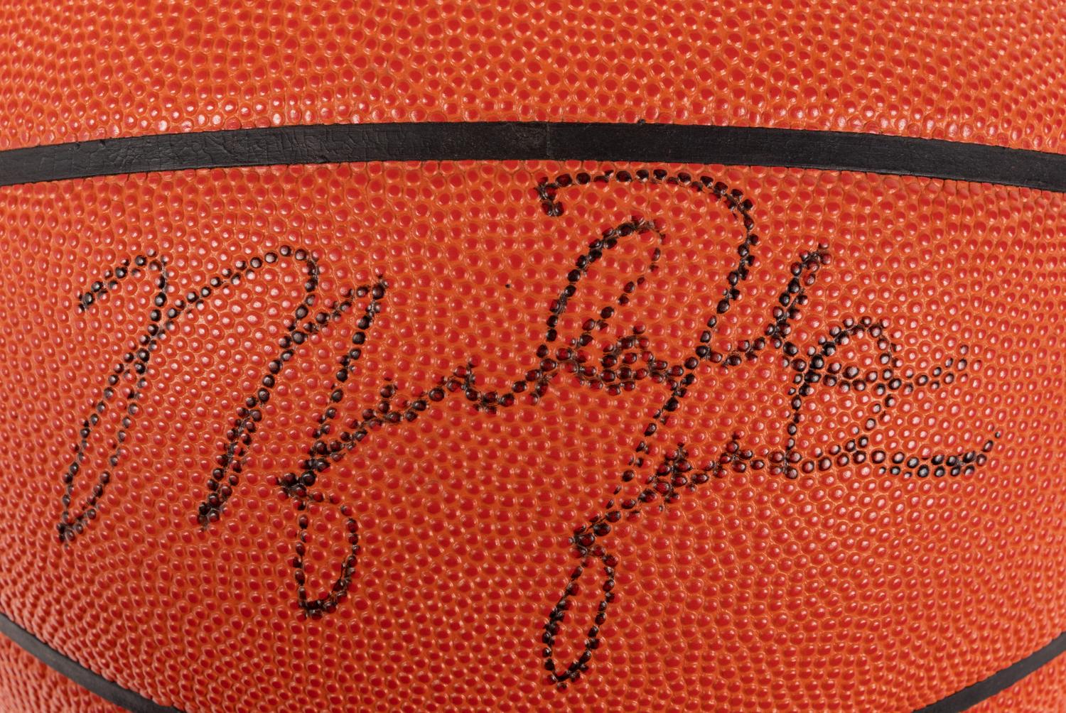 A Vintage Michael Jordan Signed Autograph Official NBA Spalding Basketball (Beckett Authentication Services Letter BAS Certified),