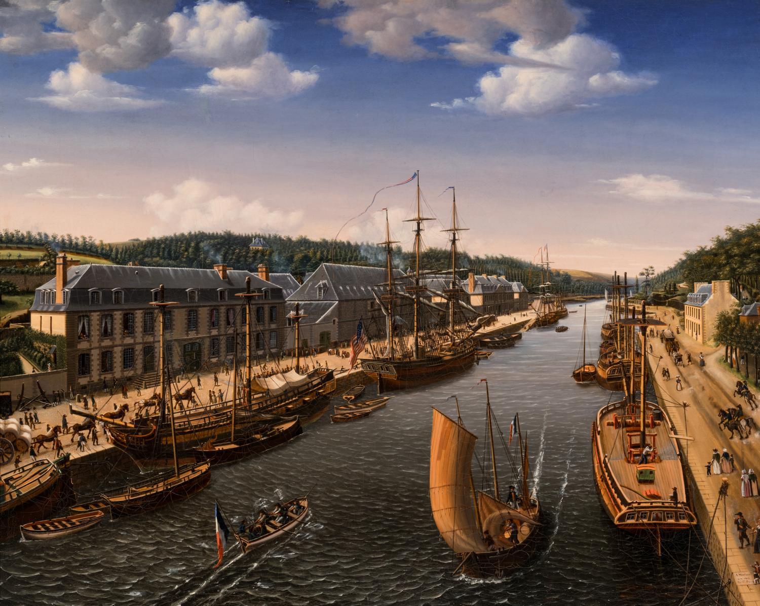 Artist Unknown (Canal and Boats)