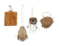 Collection of Plains and Plateau Beaded Hide Pouches