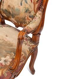A Set of Four Louis XV Beechwood Fauteuils