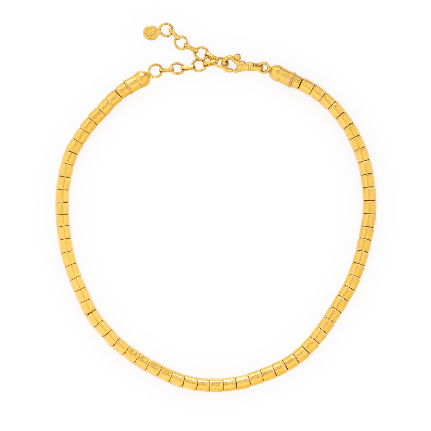 GURHAN, HIGH-KARAT YELLOW GOLD BARREL LINK NECKLACE