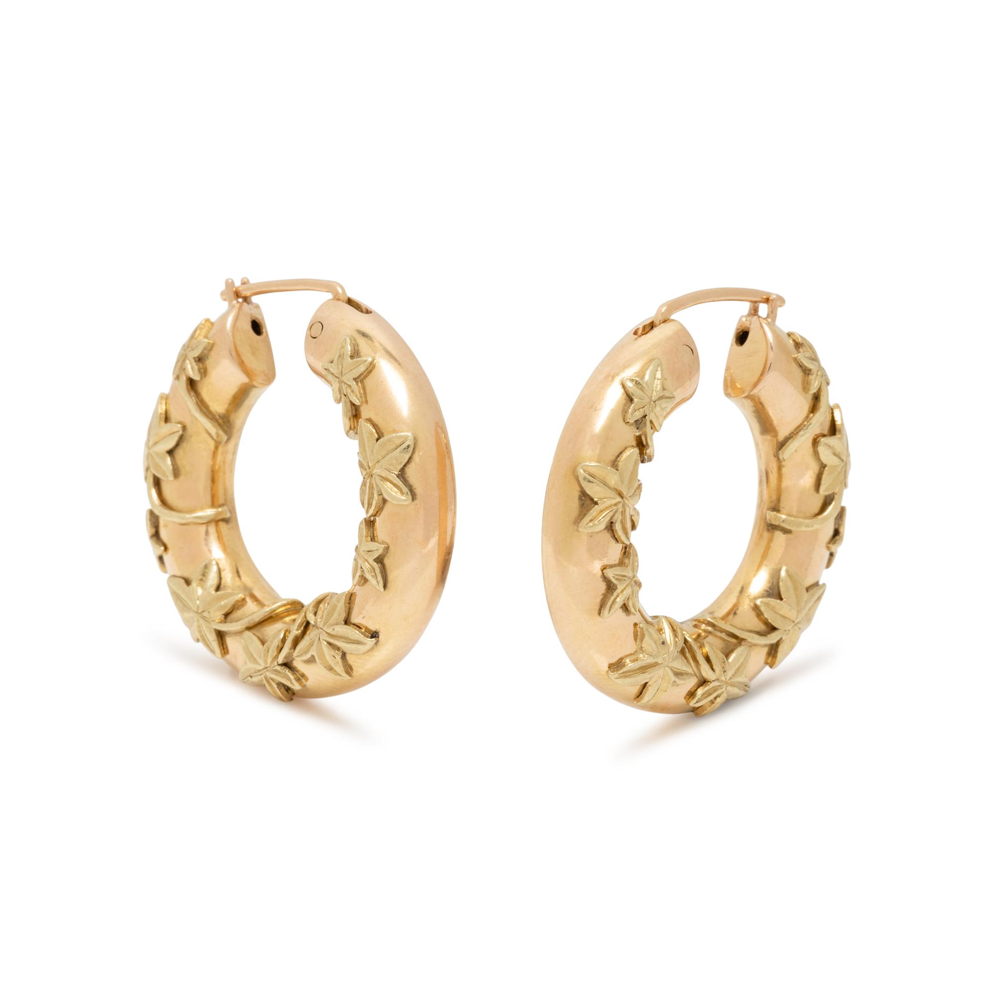YELLOW GOLD HOOP EARRINGS