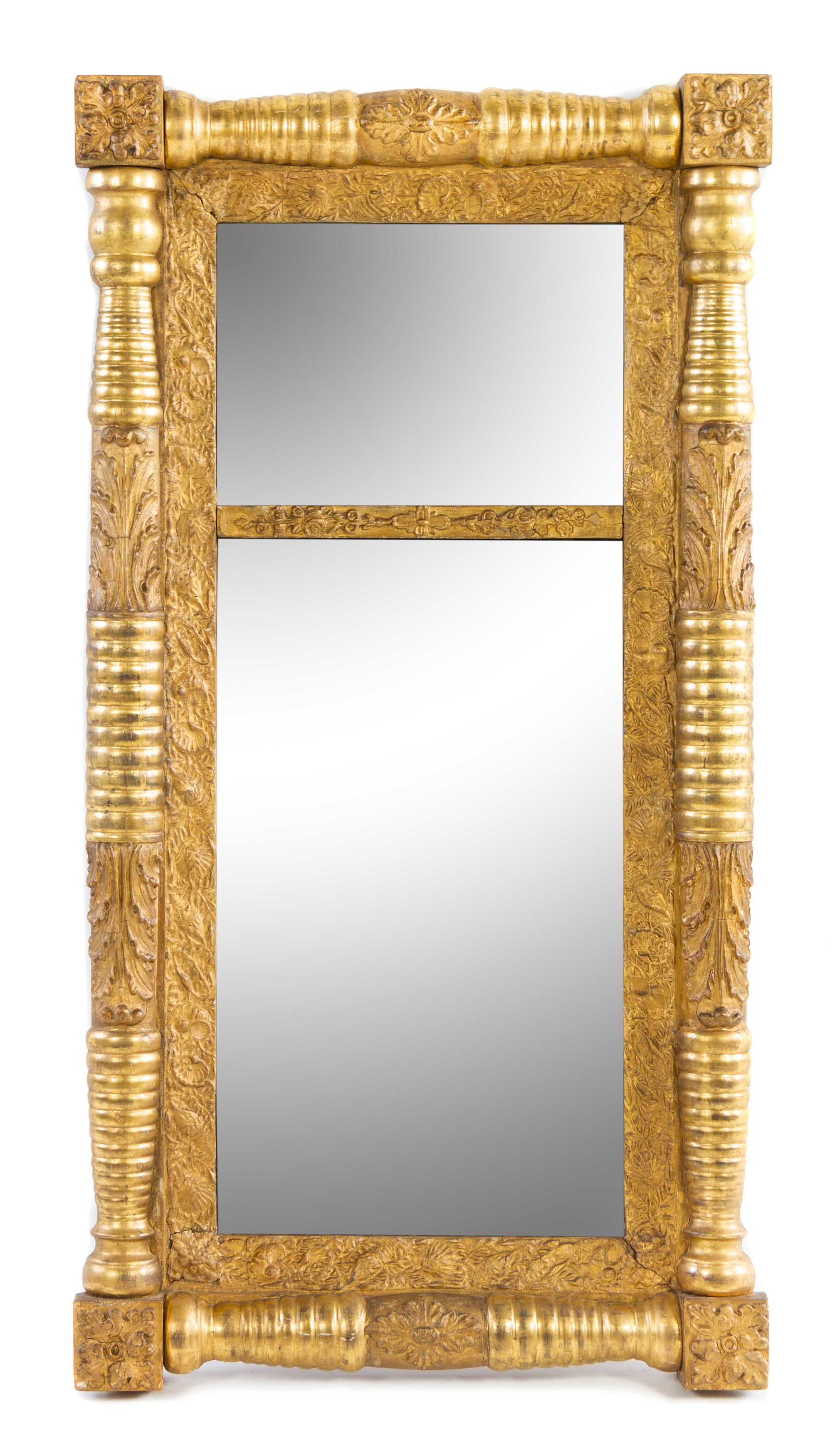 A Federal Giltwood Mirror Height 44 x width 23 inches. — EARLY 19TH CENTURY