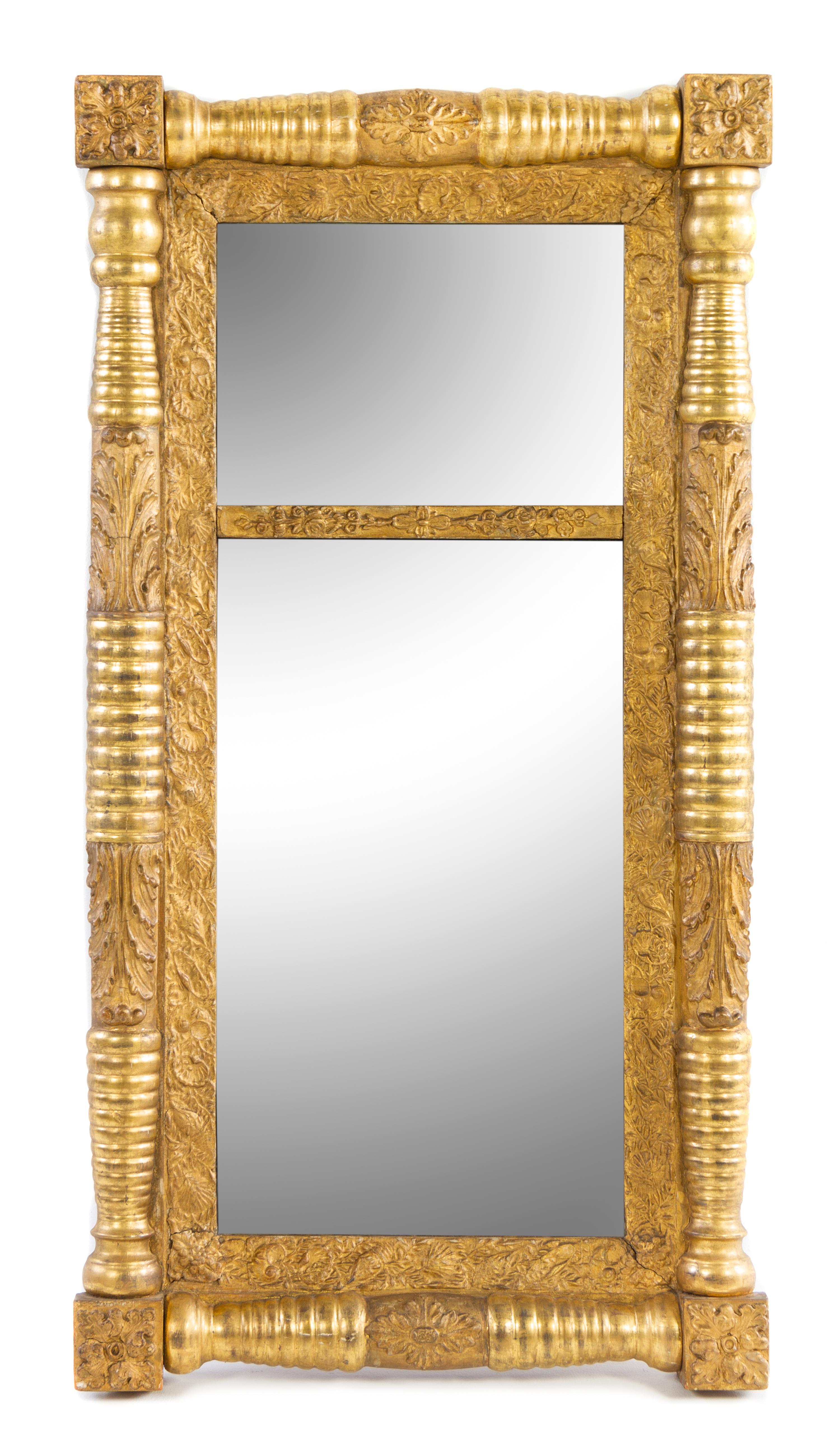 A Federal Giltwood Mirror Height 44 x width 23 inches. — EARLY 19TH CENTURY