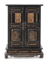 A Large Japanese Lacquered Wood Shrine