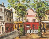 Eighteen Parisian Street Scene Paintings