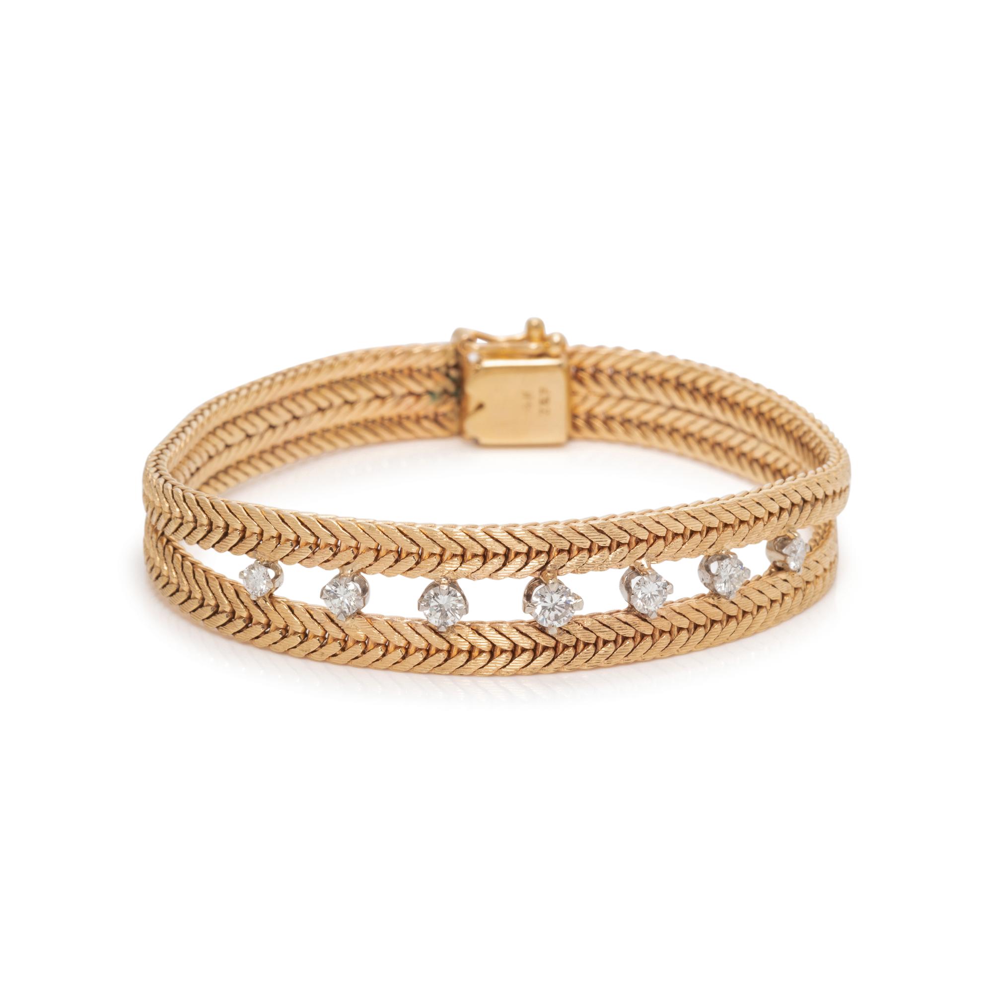YELLOW GOLD AND DIAMOND BRACELET