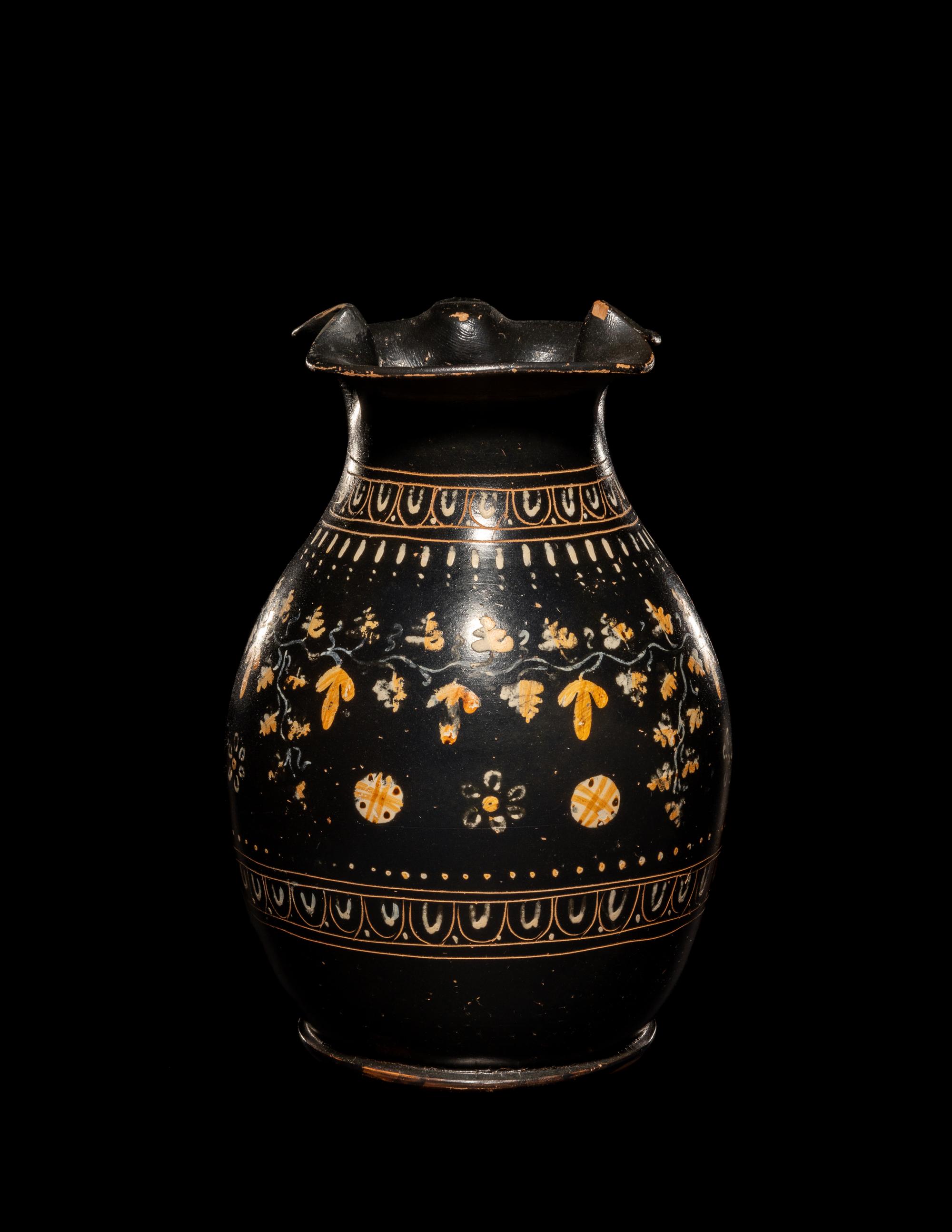 An Apulian Gnathian-Ware Trefoil Oinochoe