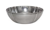 An American Arts and Crafts Silver Bowl, Falick Novick, Chicago, IL, Early 20th Century, of lobed form with rolled rim, having hammed f