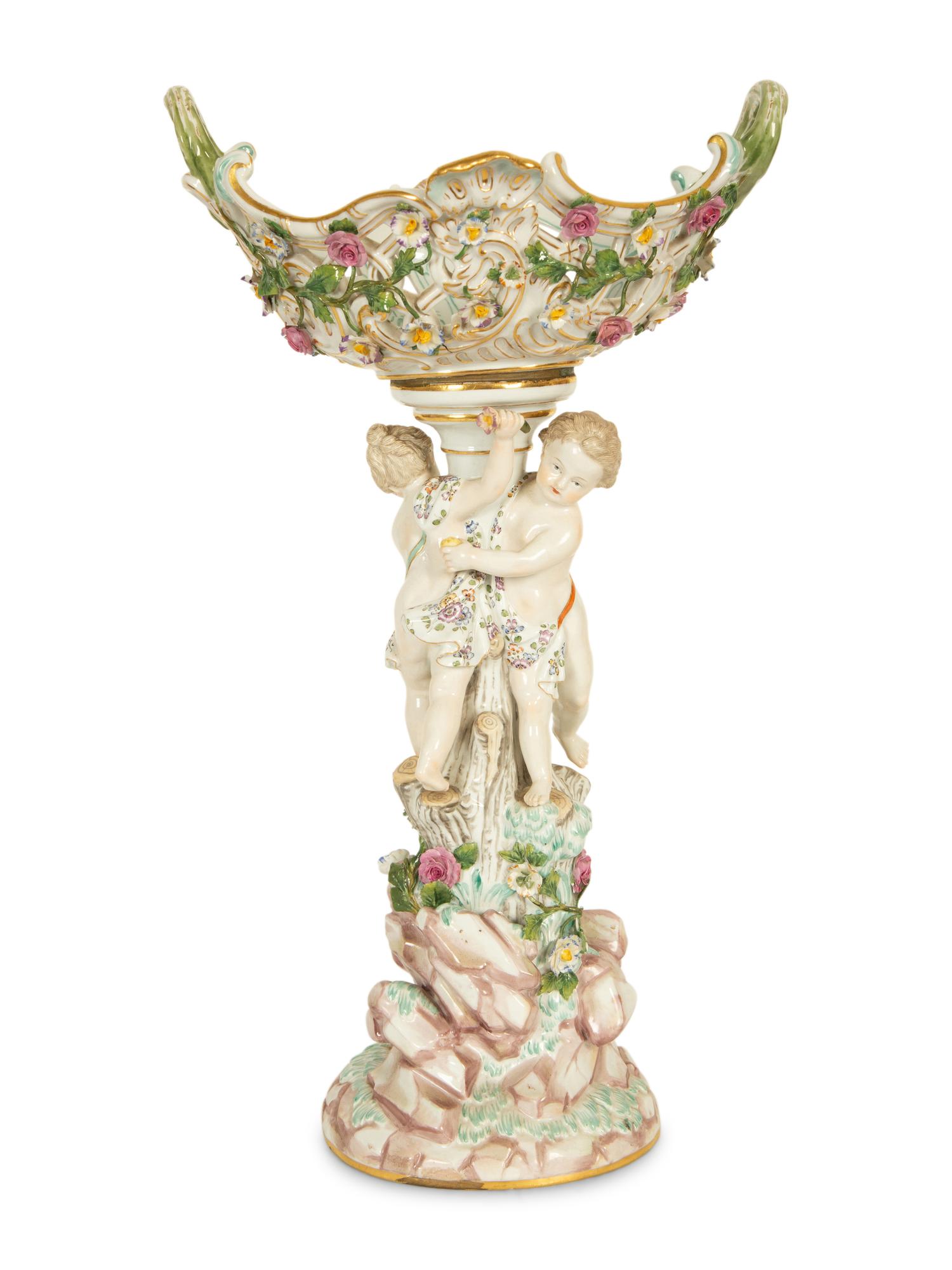 A Meissen Porcelain Figural Centerpiece — 19th Century