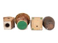 Four Stoneware Birdhouses