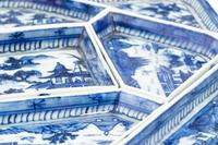 A Chinese Export Canton Blue and White Porcelain Sweetmeat Set