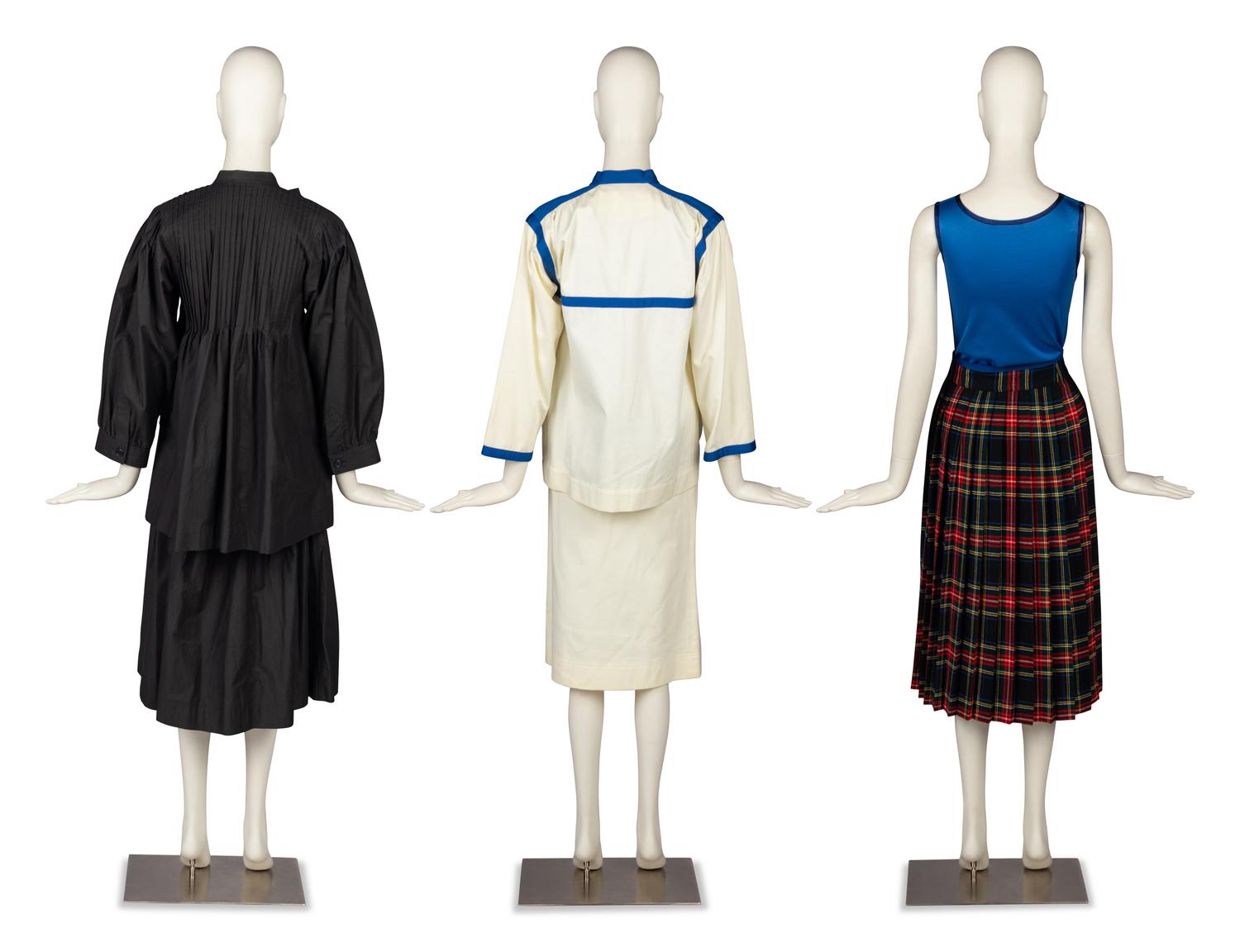 Two Saint Laurent Ensembles and One Skirt, 1970-80s