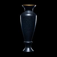 An Egyptian Obsidian and Gold Alabastron