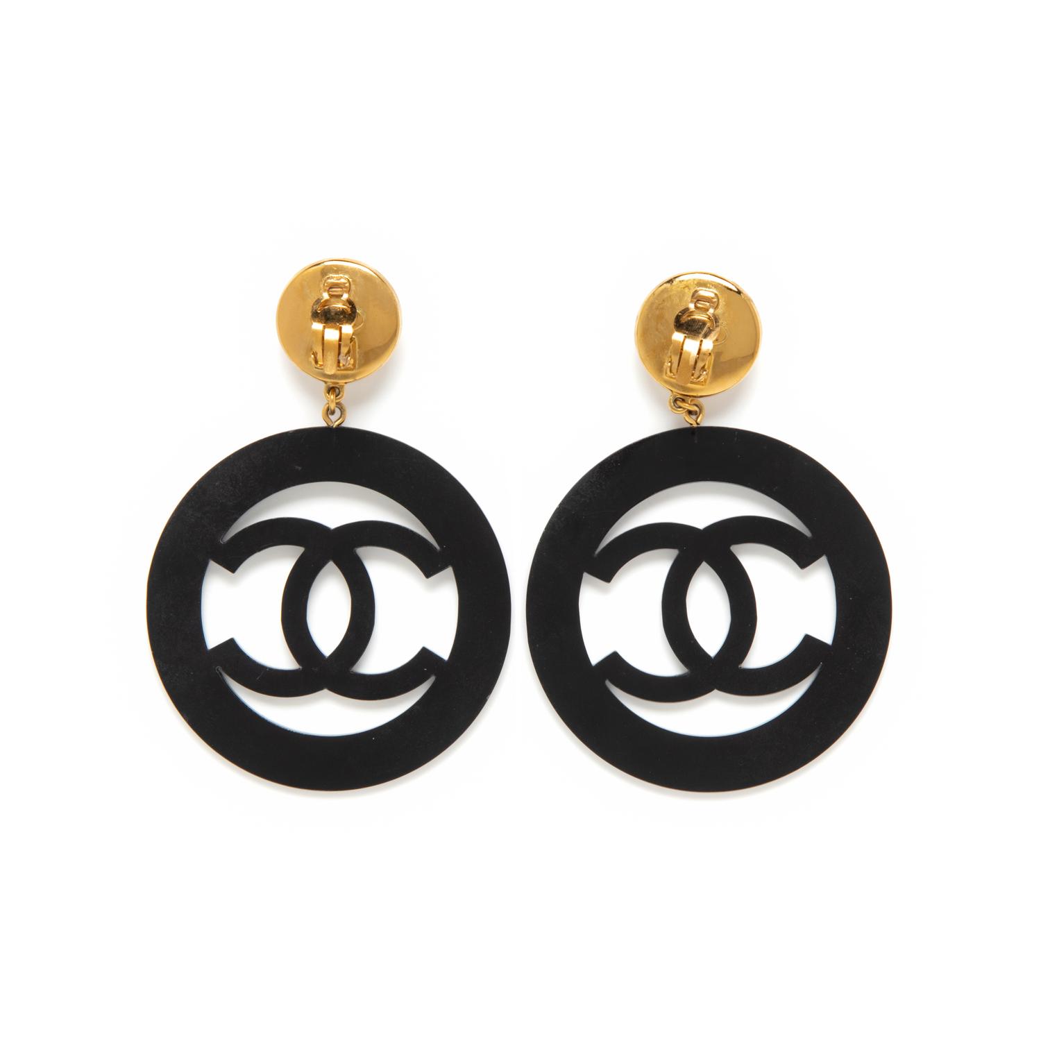 Chanel, Oversized CC & Faux-Pearl Ear Clips