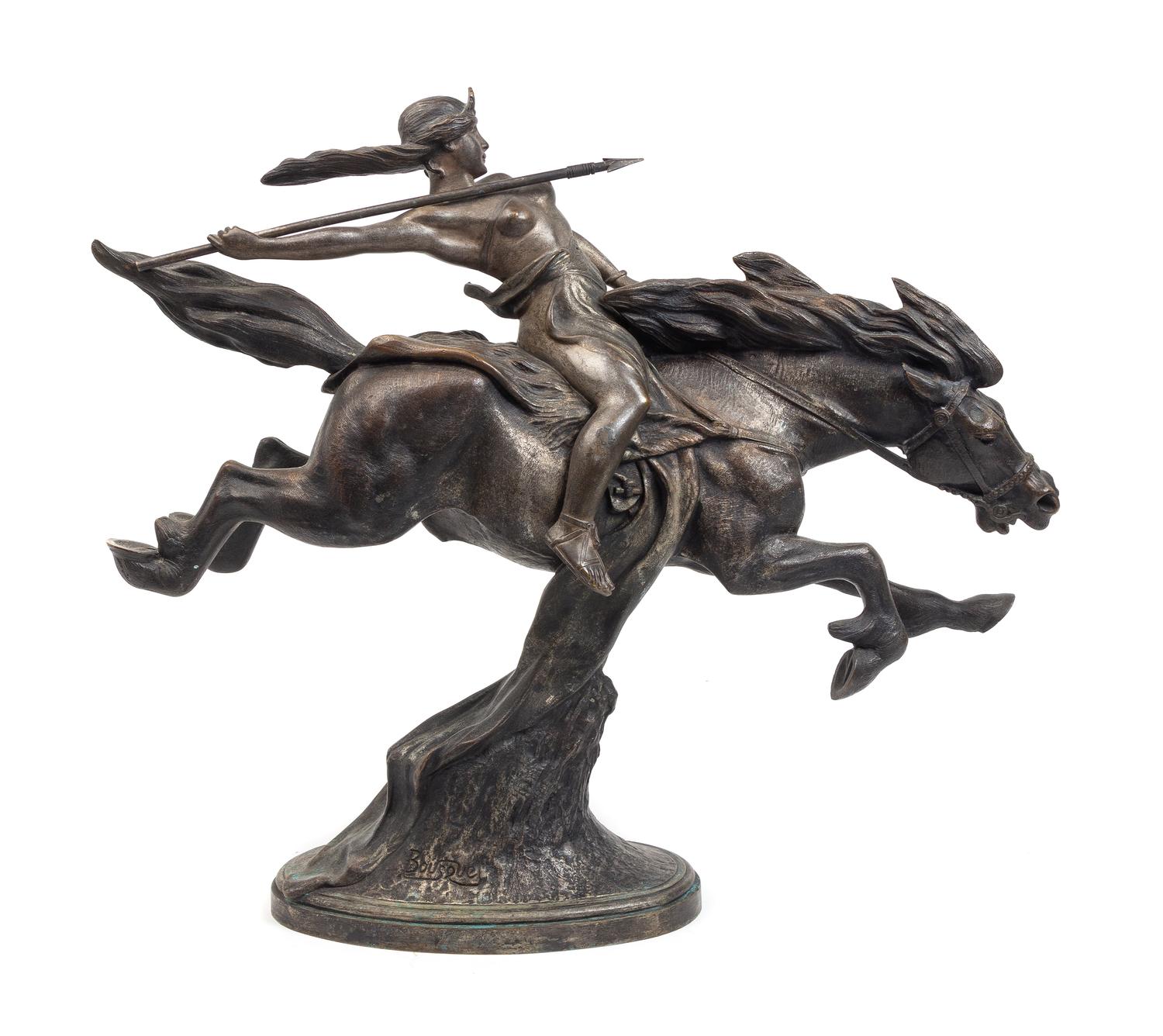 A Continental Cast Metal Figure Height 20 inches. — AFTER ROBERT BOUSQUET, 20TH CENTURY