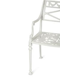 A Suite of White-Painted Cast Metal Garden Furniture