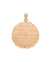 YELLOW GOLD AND DIAMOND ROWING CLUB PENDANT