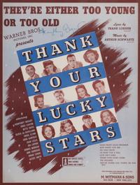 (Celebrity) BOGART, Humphrey (1899-1957). A copy of the sheet music for “They’re either too Young or too Old,” from Thank your Lucky Stars, Warner Bros., 1943
